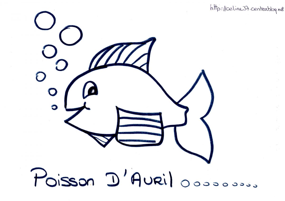 Coloriage Poisson D Avril avec Poisson D Avril Coloriage