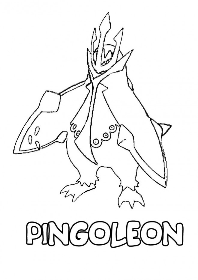 Coloriage Pokémon Pingoleon Dessin Gratuit À Imprimer concernant Coloriages Pokemon À Imprimer