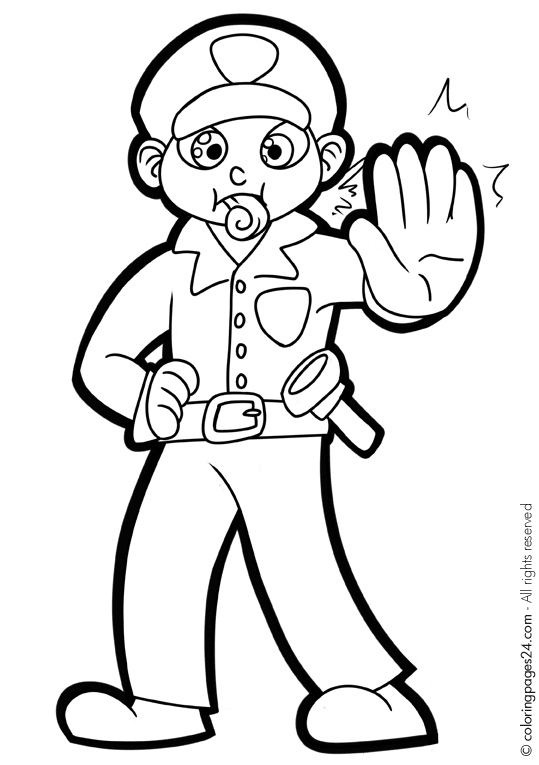 Coloriage Policier #105353 (Métiers Et Professions à Coloriage De Policier 