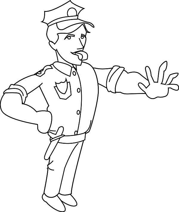 Coloriage Policier #105447 (Métiers Et Professions tout Coloriage De Policier 