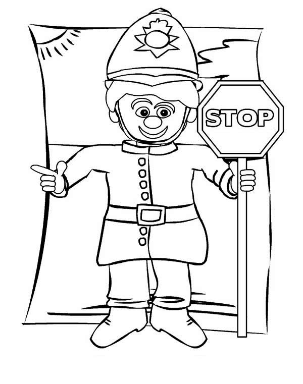 Coloriage Policier #105493 (Métiers Et Professions dedans Coloriage De Policier 