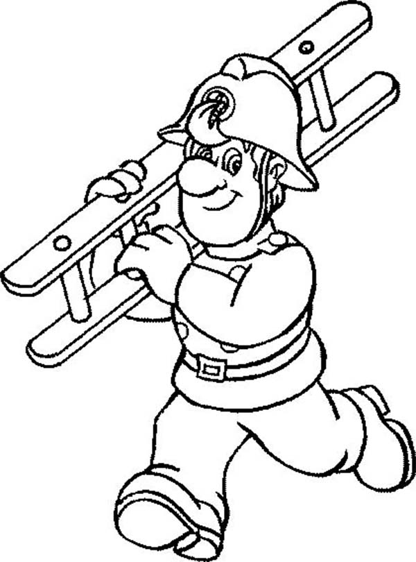 Coloriage Pompier #105674 (Métiers Et Professions) - Album destiné Dessin Pompier