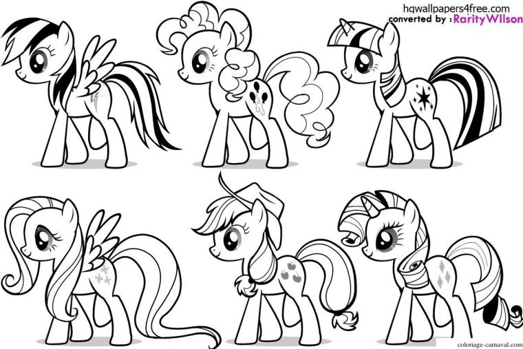 Coloriage Poney À Imprimer (64 Dessins) Gratuit à Dessin A Colorier Poney