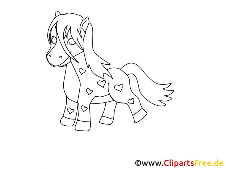 Coloriage Poney Dessin – Cheval À Télécharger – Chevaux avec Dessin Poney