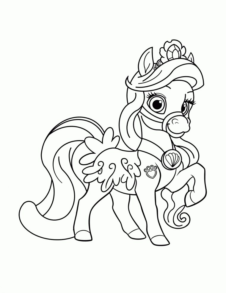 Coloriage – Poney Goutte avec Poney Dessin