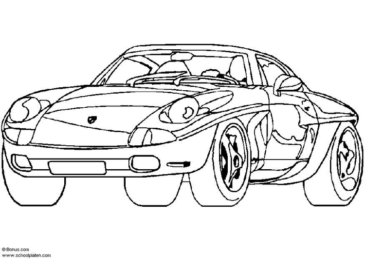 Coloriage Porsche Showcar - Coloriages Gratuits À Imprimer tout Coloriage Porsche 