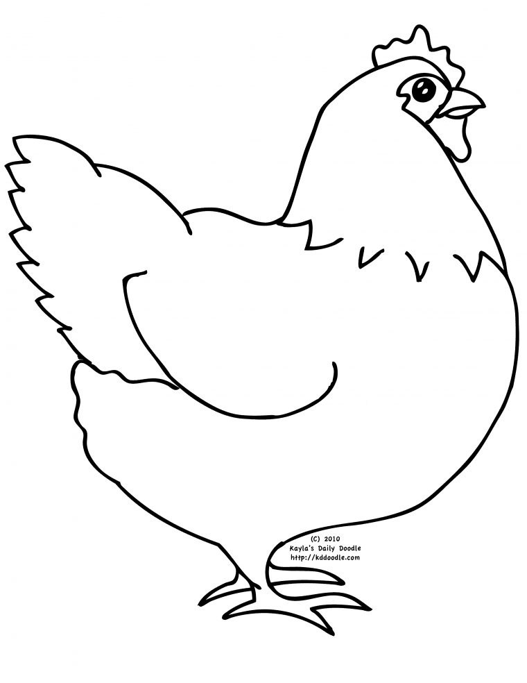 Coloriage Poule #17431 (Animaux) – Album De Coloriages dedans Poule A Dessiner