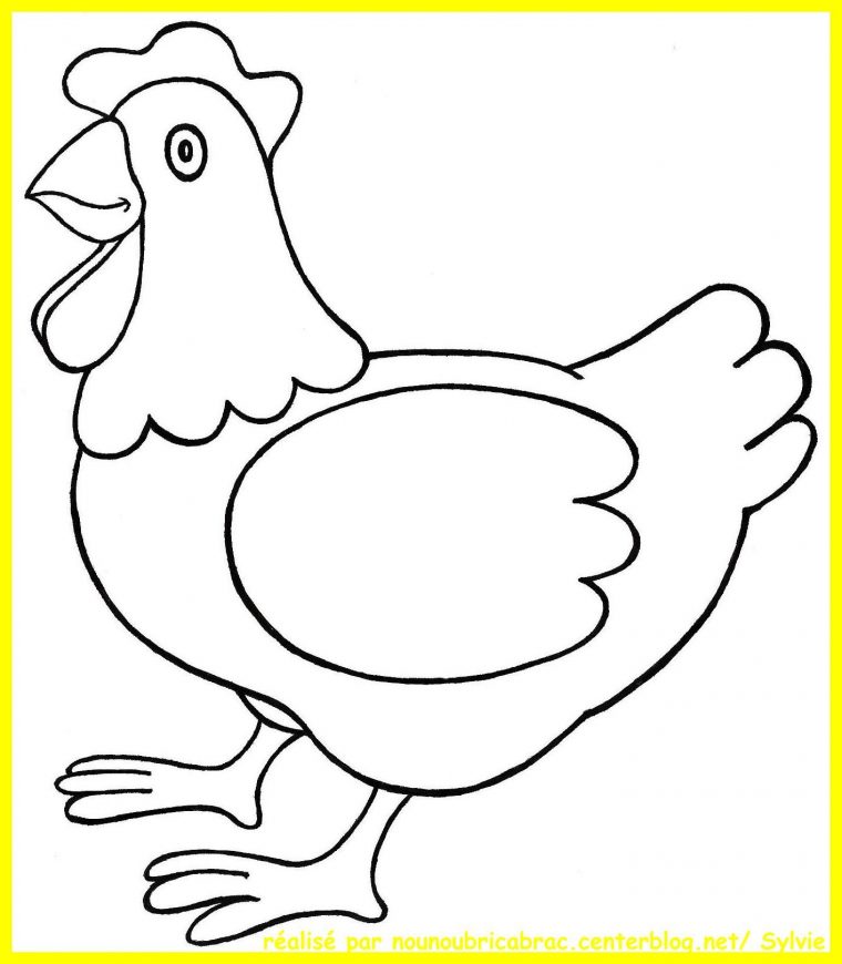 Coloriage Poule À Colorier – Dessin À Imprimer  Farm pour Dessin A Colorier