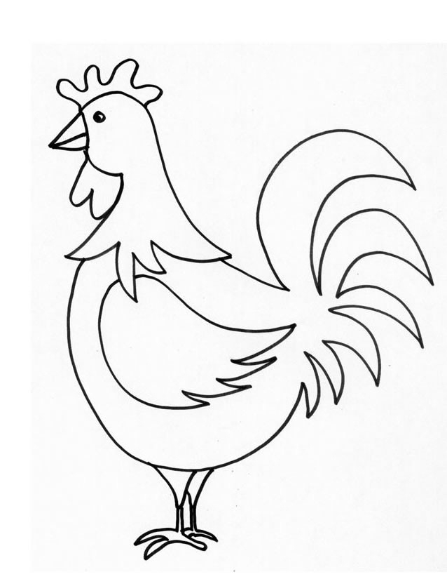 Coloriage Poulet À Découper Dessin Gratuit À Imprimer encequiconcerne Poule Facile A Dessiner