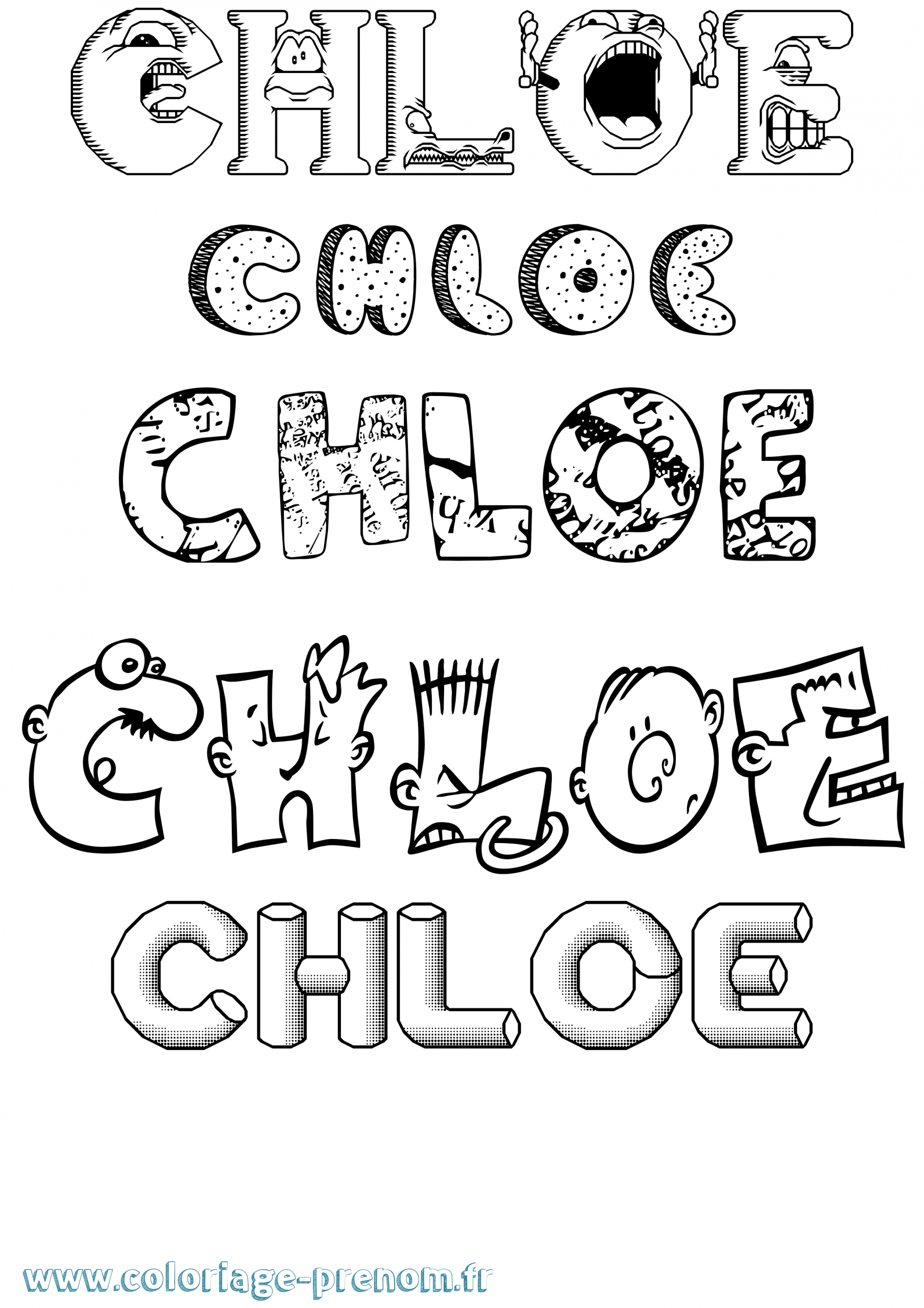 Coloriage Prenom Chloe - Ohbq avec Coloriage Chloé Magique 