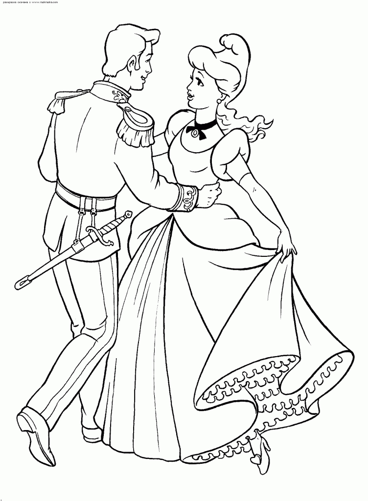 Coloriage Princesse Cendrillon À Imprimer  Coloring Pages avec Dessin A Imprimer Cendrillon 