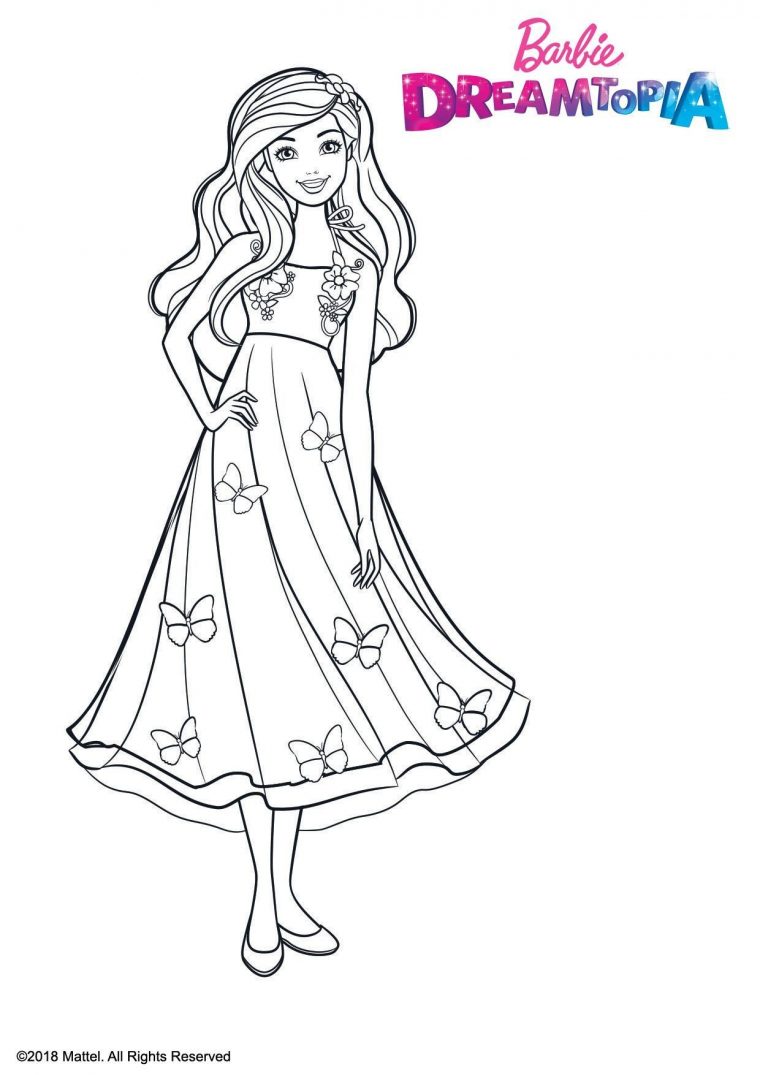 Coloriage Princesse Chevelure Magique – Coloriage Barbie intérieur Coloriage Barbie Princesse