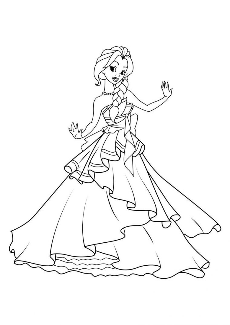 Coloriage Princesse Danse – Coloriages Gratuits À Imprimer pour Coloriage Danseuse À Imprimer