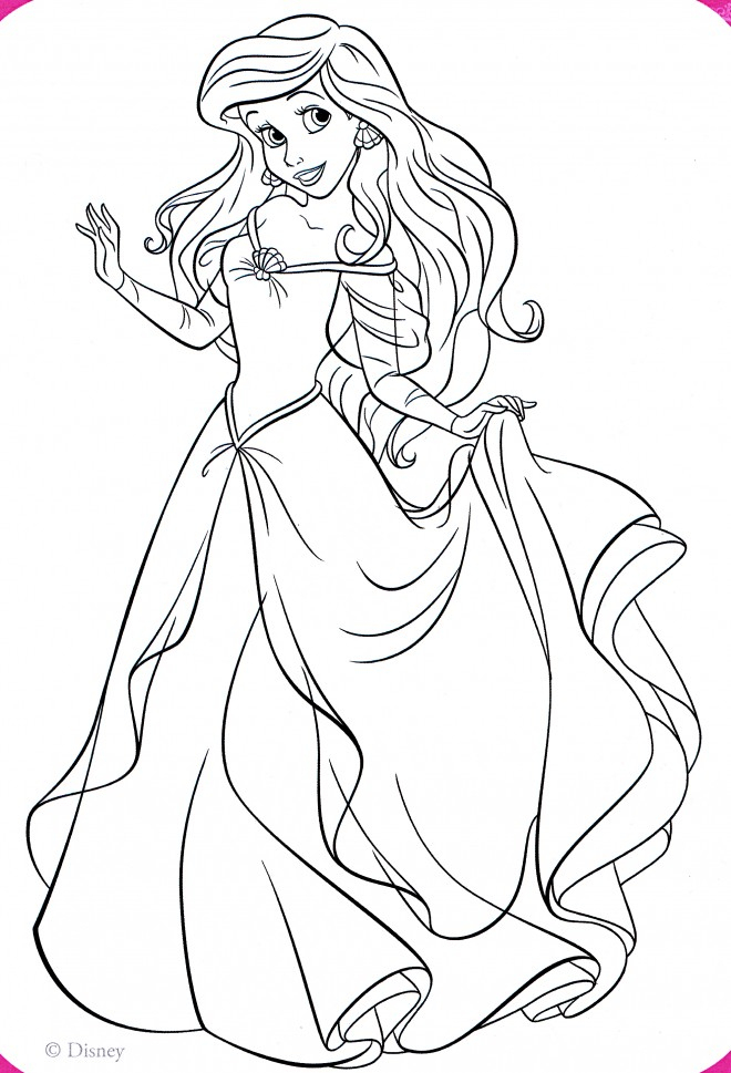 Coloriage Princesse Disney Ariel 58 Dessin Gratuit À Imprimer encequiconcerne Coloriage À Imprimer Princesse Disney 