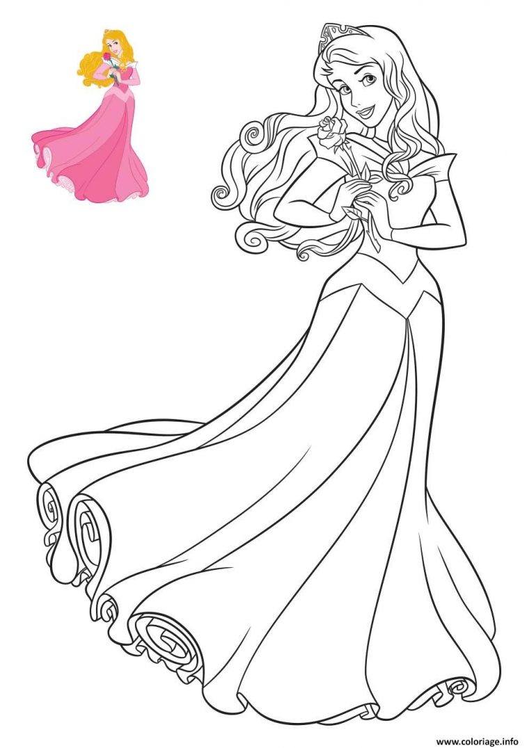 Coloriage Princesse Disney Aurore Dessin Princesse Disney dedans Coloriage À Imprimer De Raiponce