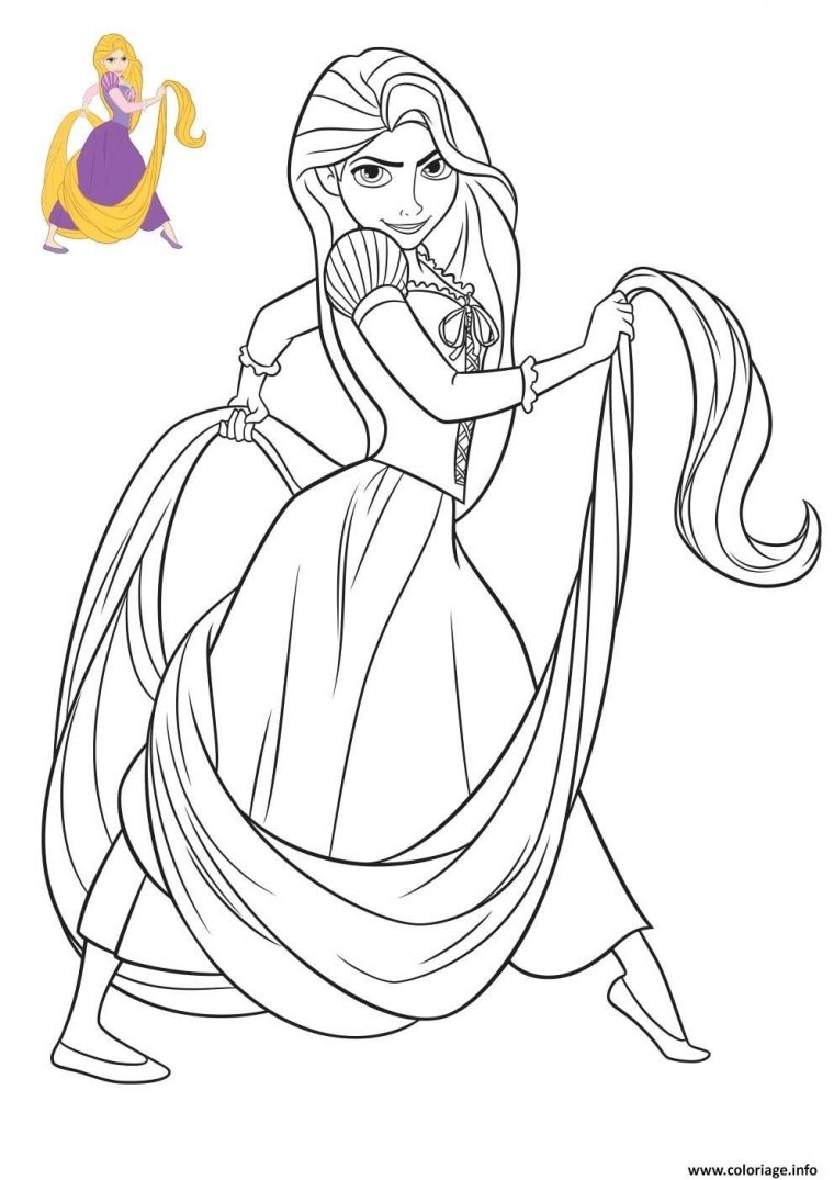 Coloriage Princesse Disney Raiponce Dessin Princesse destiné Dessin À Colorier Princesse