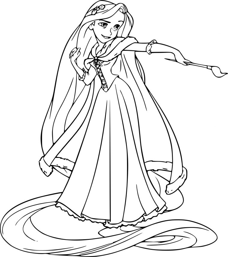 Coloriage Princesse Raiponce À Imprimer Gratuit concernant Dessin À Colorier Princesse