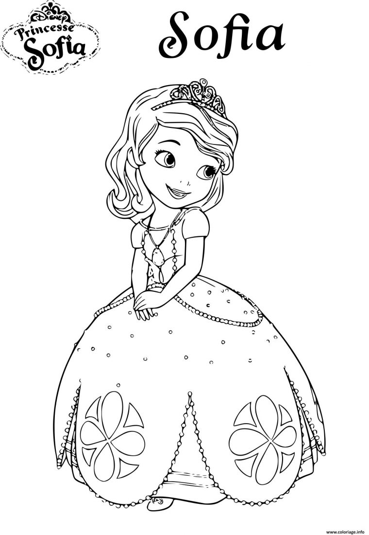 Coloriage Princesse Sofia Disney Dessin Princesse Sofia À à Princesse Disney A Colorier