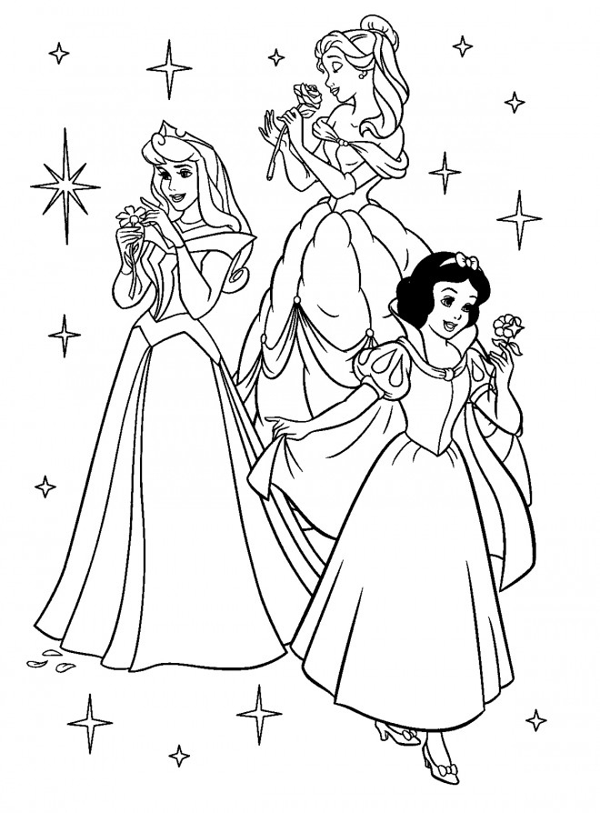Coloriage Princesses Disney À Colorier Dessin Gratuit À intérieur Coloriage À Imprimer Gratuit 