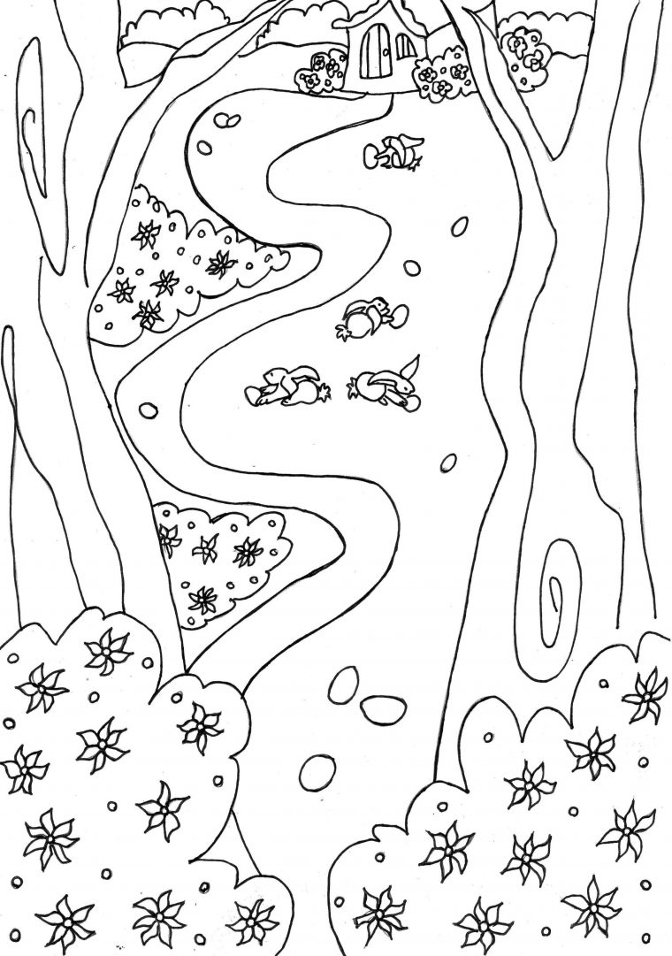 Coloriage Printemps 111 – Lescoloriages pour Coloriage Du Printemps