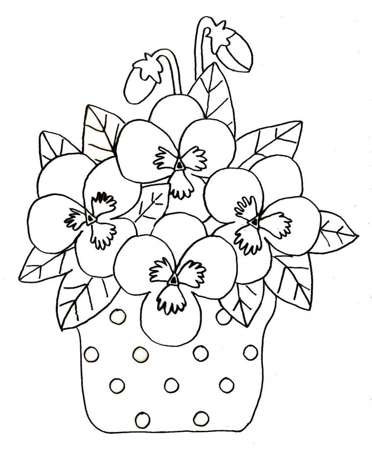 Coloriage Printemps dedans Dessin Bouquet De Fleurs