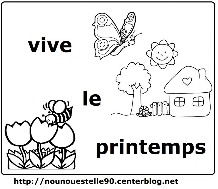 Coloriage Printemps – Page 2 à Coloriage Du Printemps