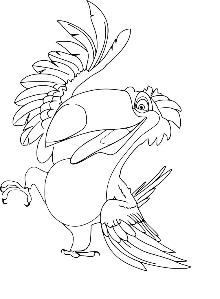 Coloriage Rafael Toucan À Imprimer serapportantà Coloriage Oiseaux À Imprimer