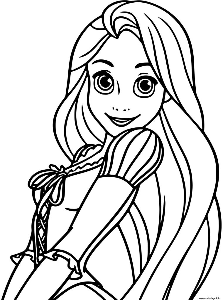 Coloriage Raiponce Dans Raiponce En 2010 Dessin Princesse serapportantà Coloriage Ariel À Imprimer