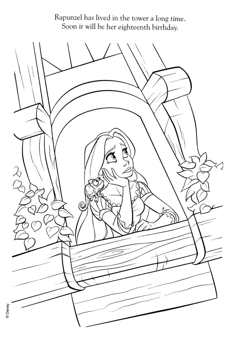 Coloriage Raiponce  Tangled Coloring Pages, Princess encequiconcerne Coloriages Raiponce