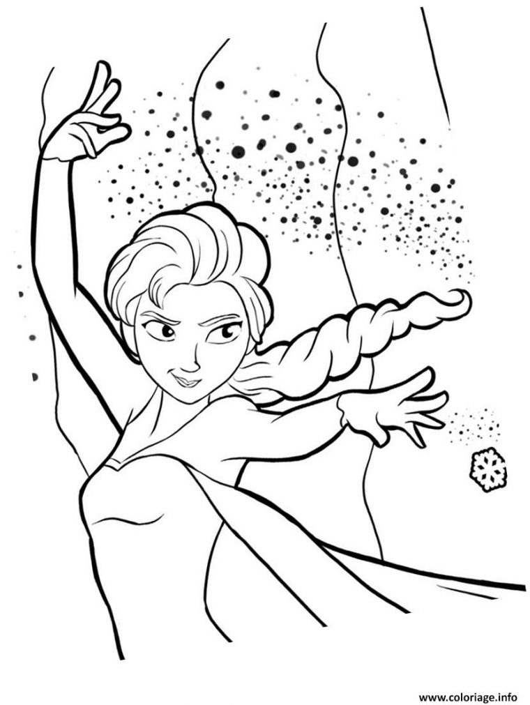 Coloriage Reine Neige Disney Elsa Dessin Disney Walt À destiné Dessin 0 Imprimer