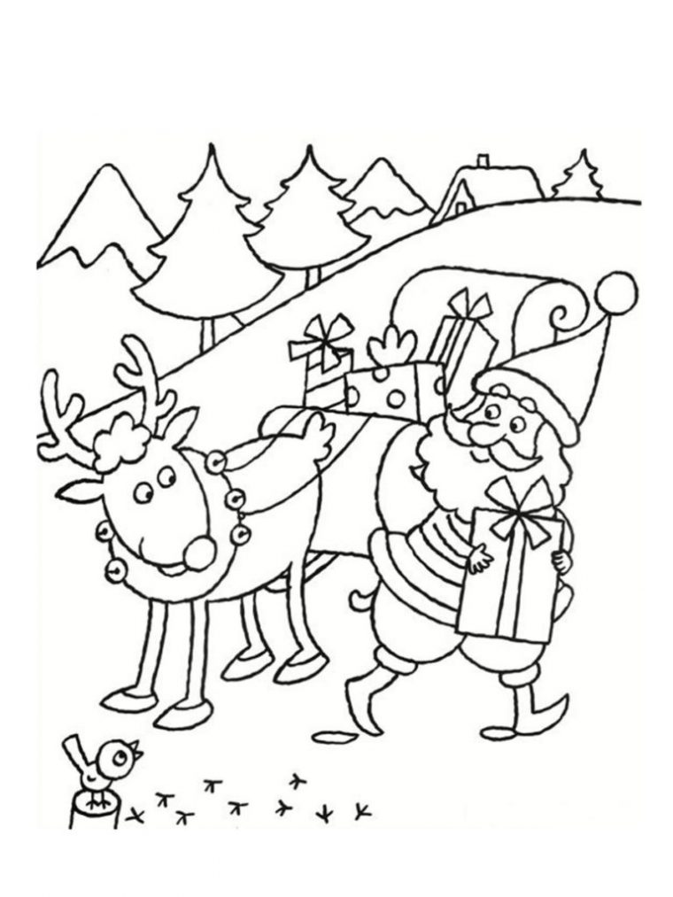 Coloriage Renne De Noël : 24 Dessins À Imprimer Gratuitement à Dessin De Noel À Imprimer