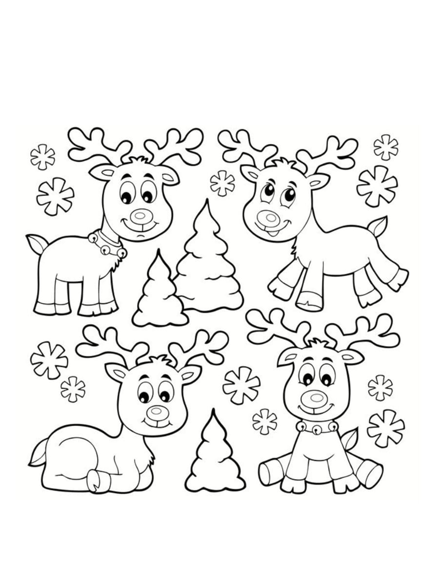 Coloriage Renne De Noël : 24 Dessins À Imprimer Gratuitement concernant Image De Noel A Imprimer Gratuitement 