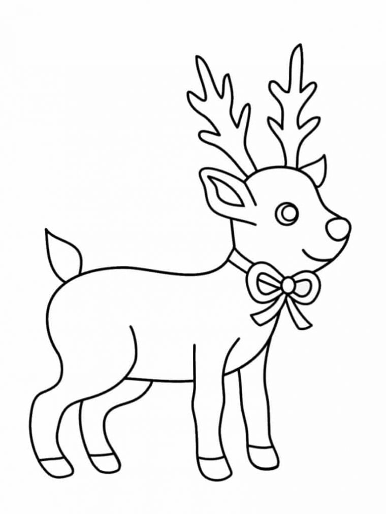 Coloriage Renne De Noël : 24 Dessins À Imprimer Gratuitement dedans Des Coloriage De Noel