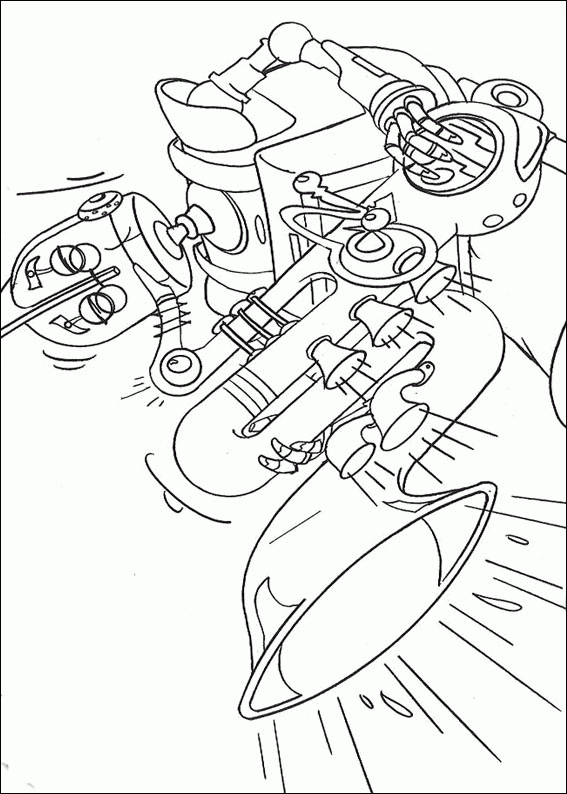 Coloriage Robot 4 serapportantà Coloriage Robots 