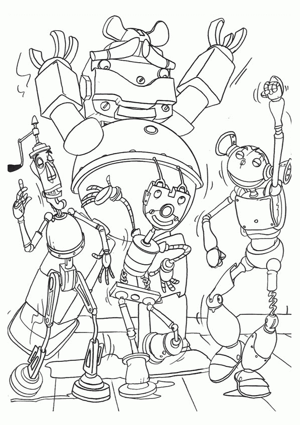 Coloriage Robot Danse Sur Hugolescargot tout Coloriage Robots 