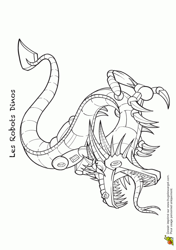 Coloriage Robot Dino 10 Sur Hugolescargot destiné Coloriage Magique Dragon 