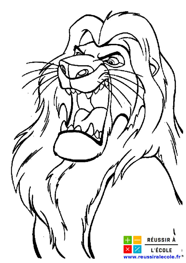 Coloriage Roi Lion Gratuit  20 Images À Imprimer Et À à Lion À Imprimer