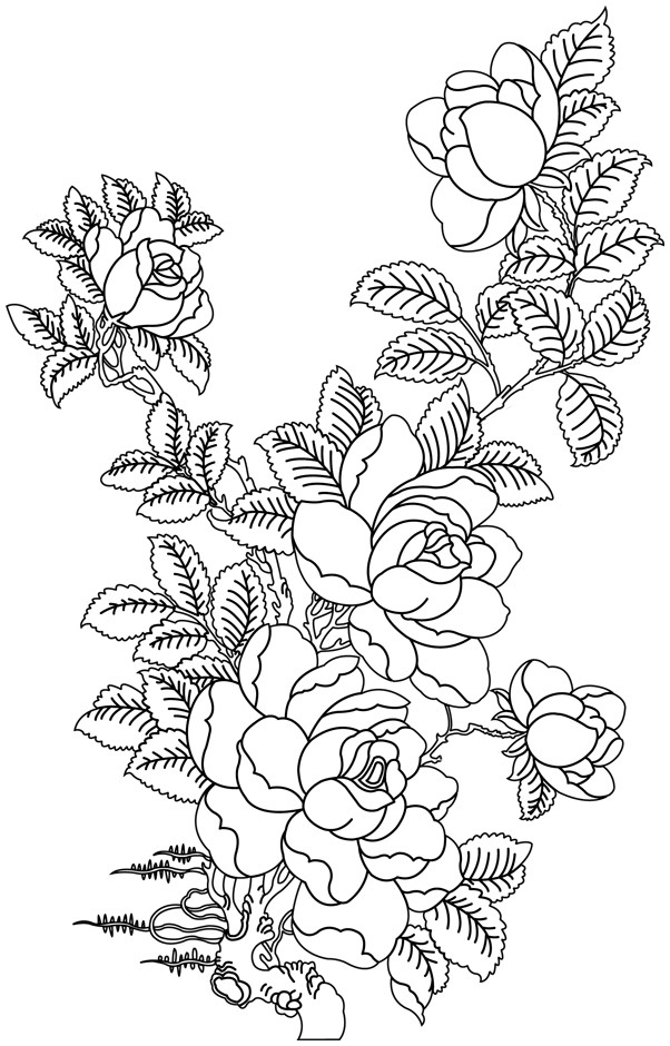 Coloriage Roses Mandala Dessin Gratuit À Imprimer avec Dessin De Bouquet De Fleurs A Imprimer Gratuit 