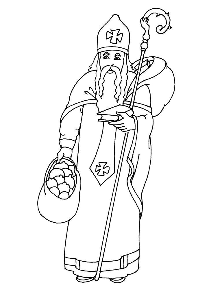 Coloriage Saint-Nicolas 1 - Coloriage Saint Nicolas avec Coloriage Saint Nicolas