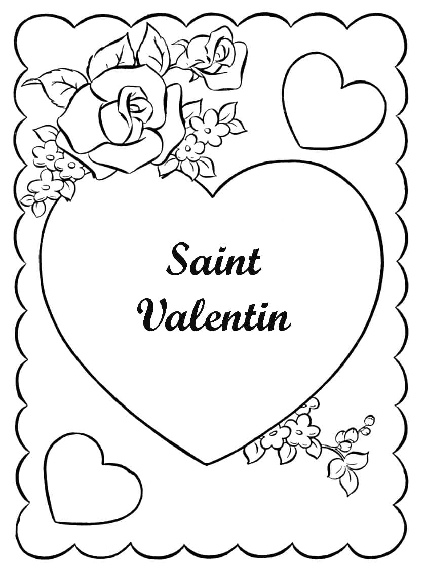 Coloriage Saint Valentin. Imprimer Les Images 14 Février encequiconcerne Dessin De St-Valentin