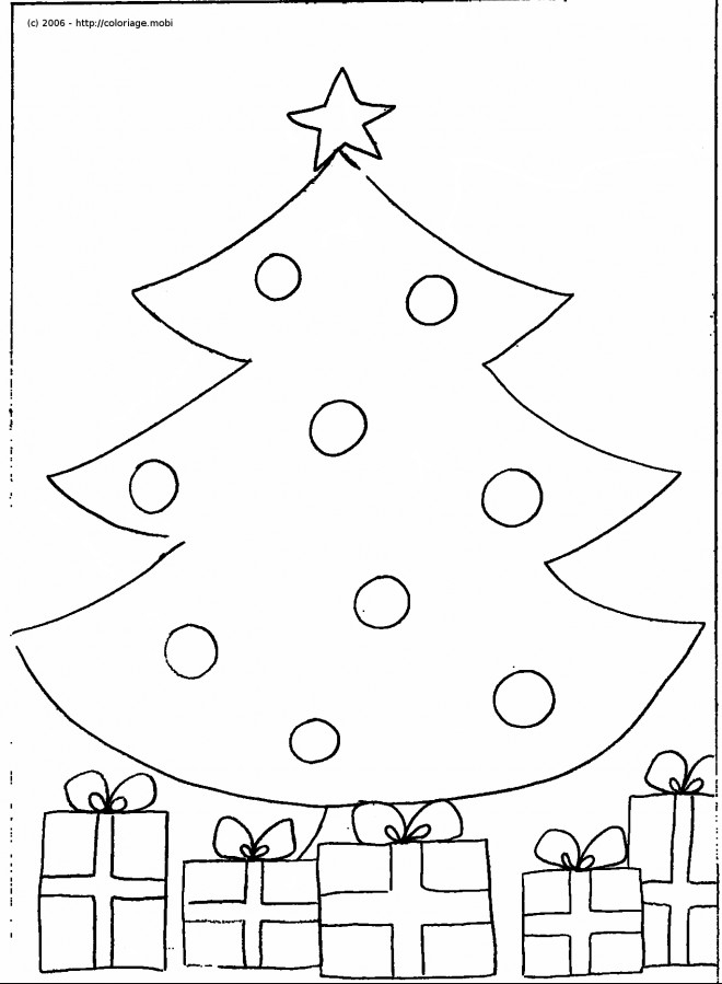 Coloriage Sapin De Noël En Blanc Dessin Gratuit À Imprimer avec Dessin De Noel A Colorier Gratuit 