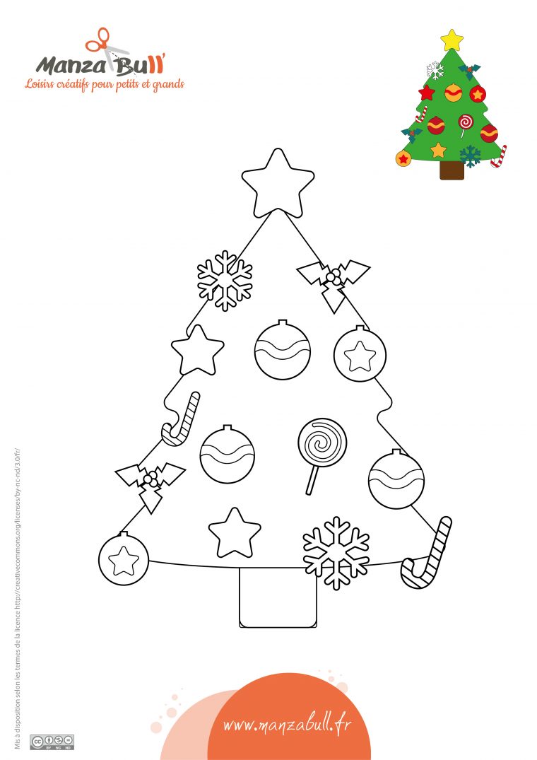 Coloriage Sapin De Noël – Manzabull' serapportantà Image De Noel A Colorier