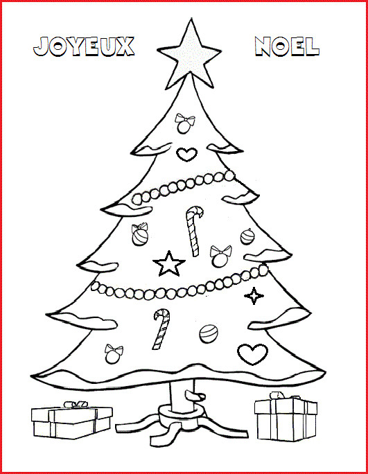 Coloriage Sapin Pour Un Joyeux Noël Dessin Gratuit À Imprimer tout Dessin De Noel A Colorier Gratuit 