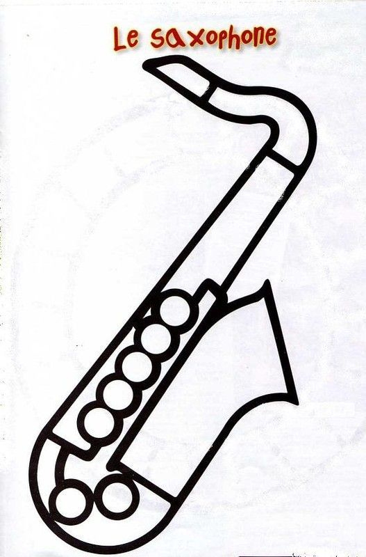 Coloriage Saxophone À Imprimer concernant Coloriage Musique À Imprimer 