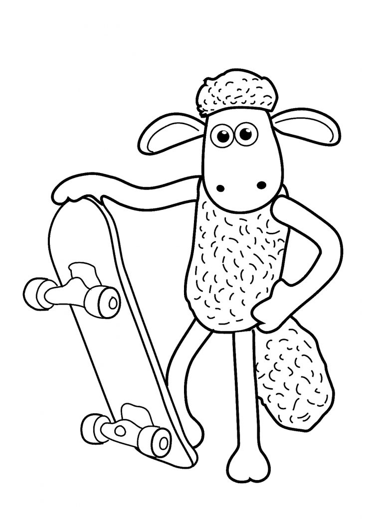 Coloriage Shaun Le Mouton – Coloriage Gratuit Imprimer intérieur Le Mouton Dessin