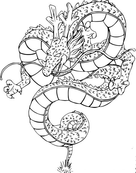 Coloriage Shenron Le Dragon Dans Dbz À Imprimer Et Colorier à Coloriage Normal