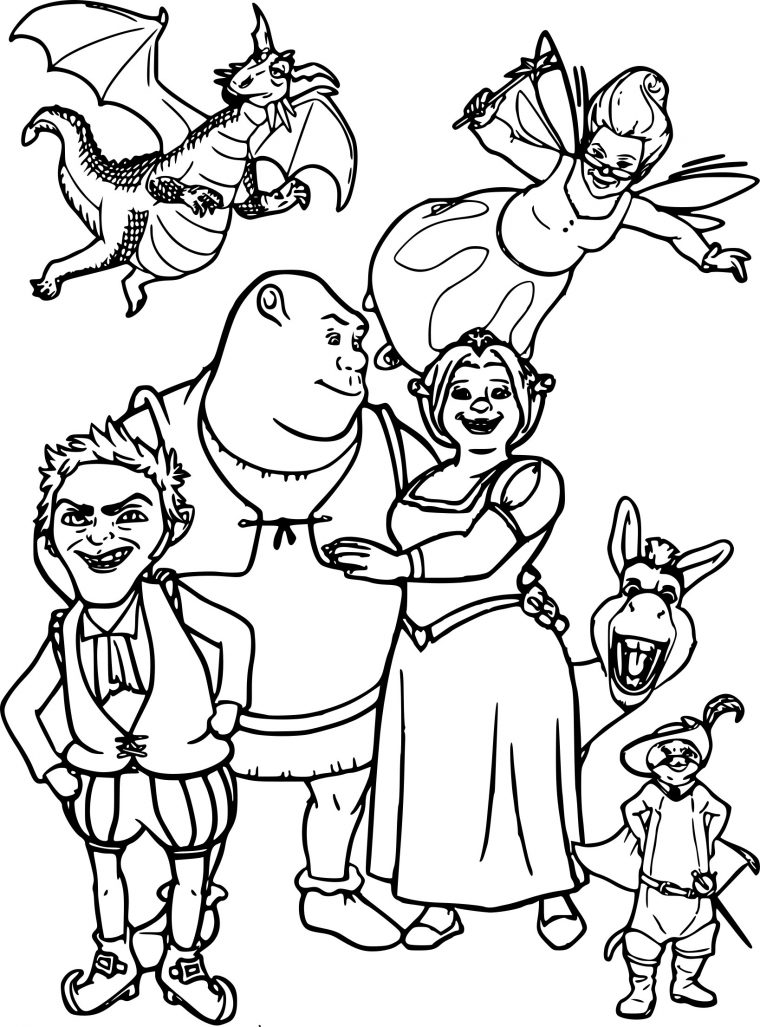 Coloriage Shrek À Imprimer destiné Coloriage Jungle À Imprimer