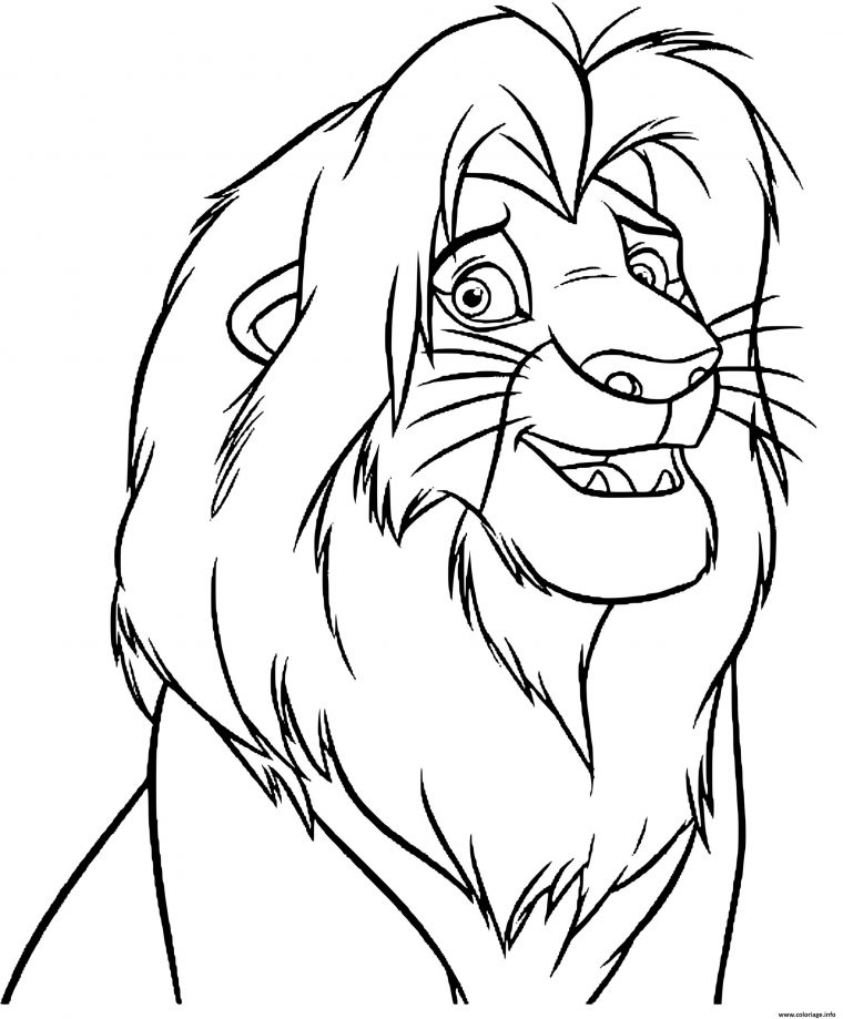 Coloriage Simba Grandit Vite La Garde Du Roi Lion Dessin dedans Coloriage Lion