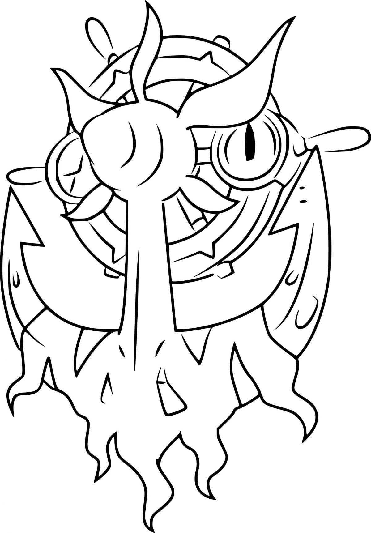 Coloriage Sinistrail Pokemon À Imprimer dedans Coloriages Pokemon À Imprimer