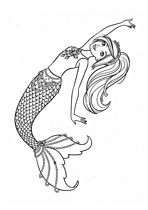 Coloriage Sirene Gratuit  20 Superbes Images À Colorier pour Coloriage Sirene 